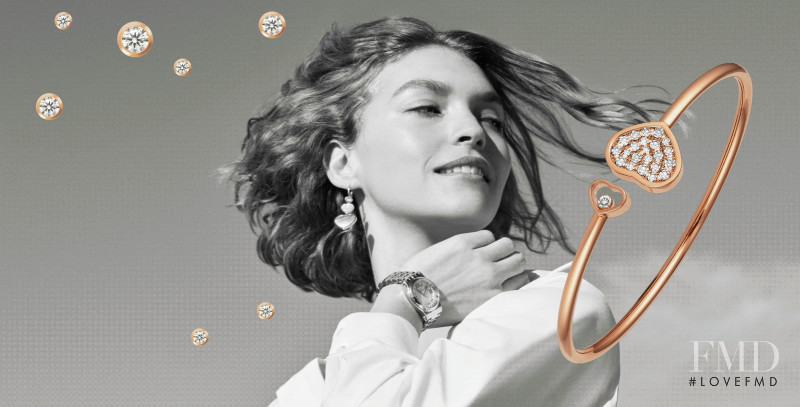 Arizona Muse featured in  the Chopard Happy Diamonds advertisement for Spring/Summer 2018
