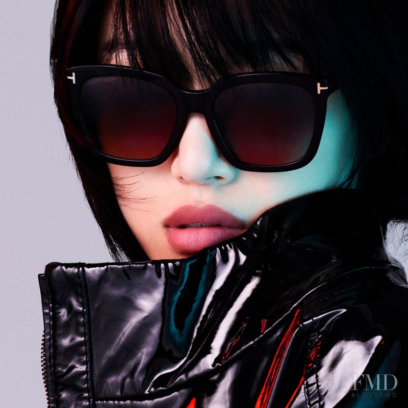 So Ra Choi featured in  the Tom Ford Eyewear advertisement for Spring/Summer 2018