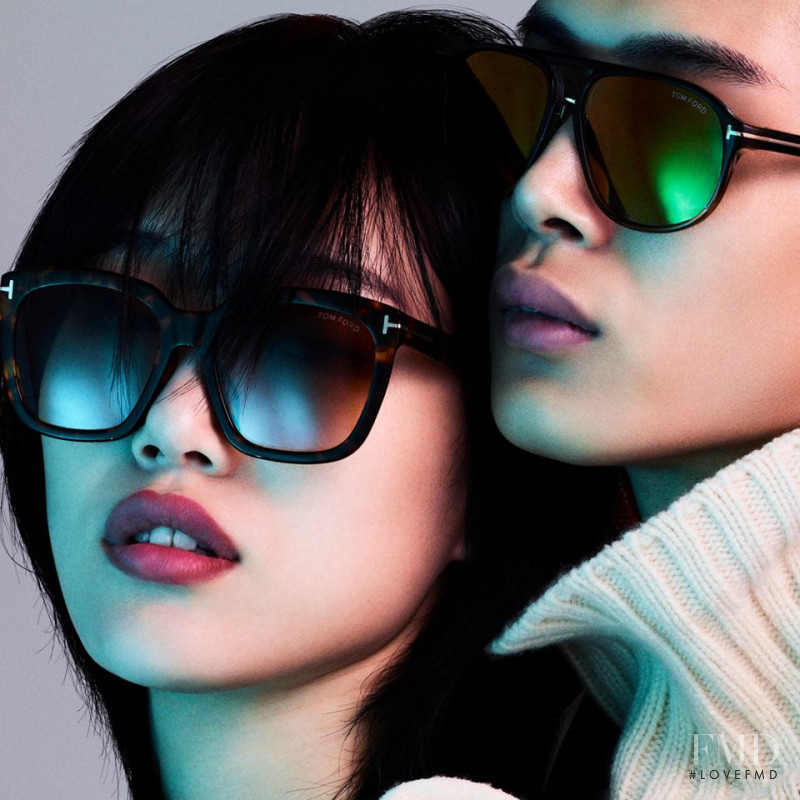 So Ra Choi featured in  the Tom Ford Eyewear advertisement for Spring/Summer 2018