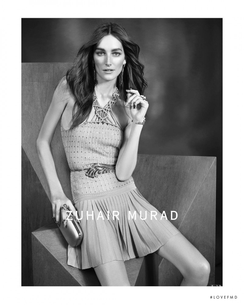 Joséphine Le Tutour featured in  the Zuhair Murad advertisement for Spring/Summer 2018