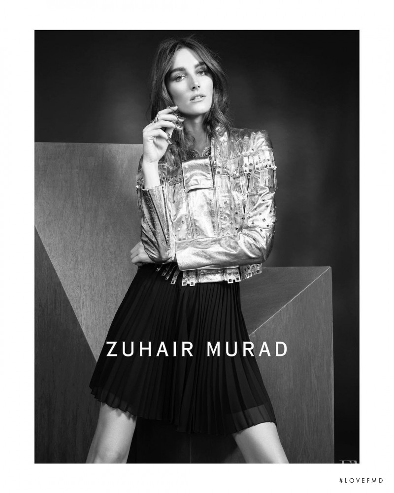 Joséphine Le Tutour featured in  the Zuhair Murad advertisement for Spring/Summer 2018