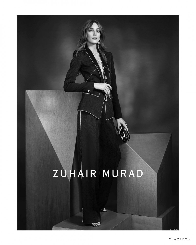 Joséphine Le Tutour featured in  the Zuhair Murad advertisement for Spring/Summer 2018