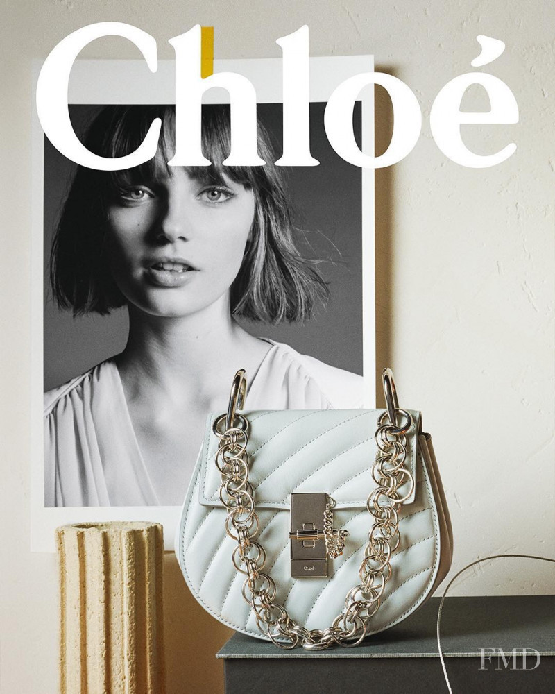 Fran Summers featured in  the Chloe Handbags advertisement for Spring/Summer 2018