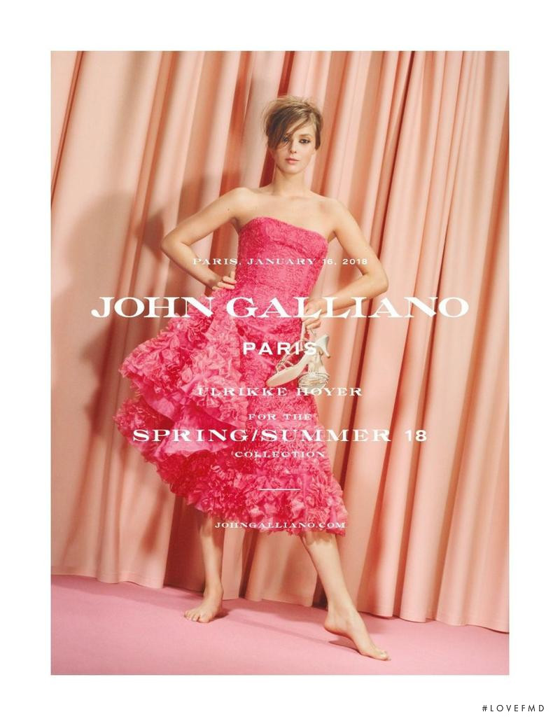 Ulrikke Hoyer featured in  the John Galliano advertisement for Spring/Summer 2018