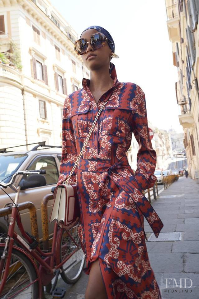 Naomi Chin Wing featured in  the Valentino lookbook for Resort 2019