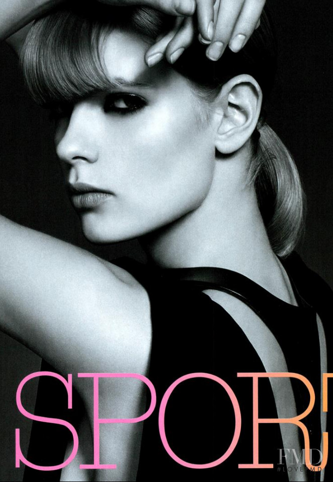 Julia Stegner featured in  the Sportmax advertisement for Autumn/Winter 2003
