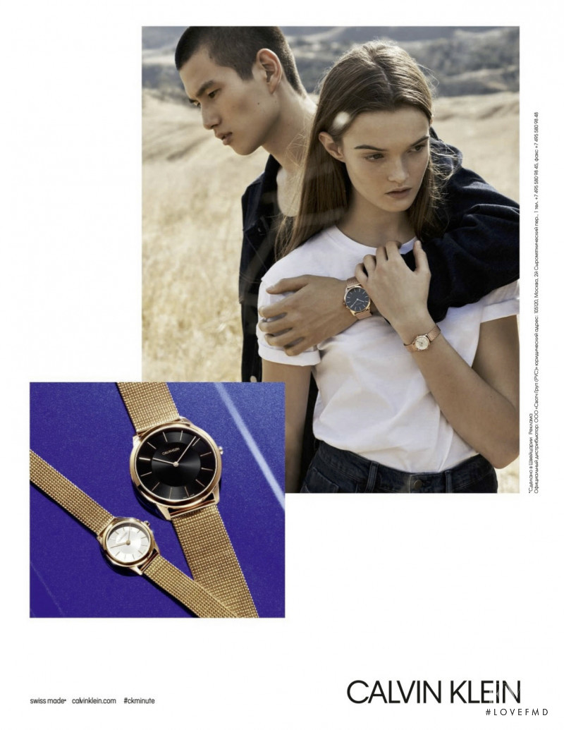 Lulu Tenney featured in  the Ck Calvin Klein Watches advertisement for Spring/Summer 2018
