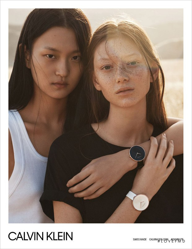 Sara Grace Wallerstedt featured in  the Ck Calvin Klein Watches advertisement for Spring/Summer 2018