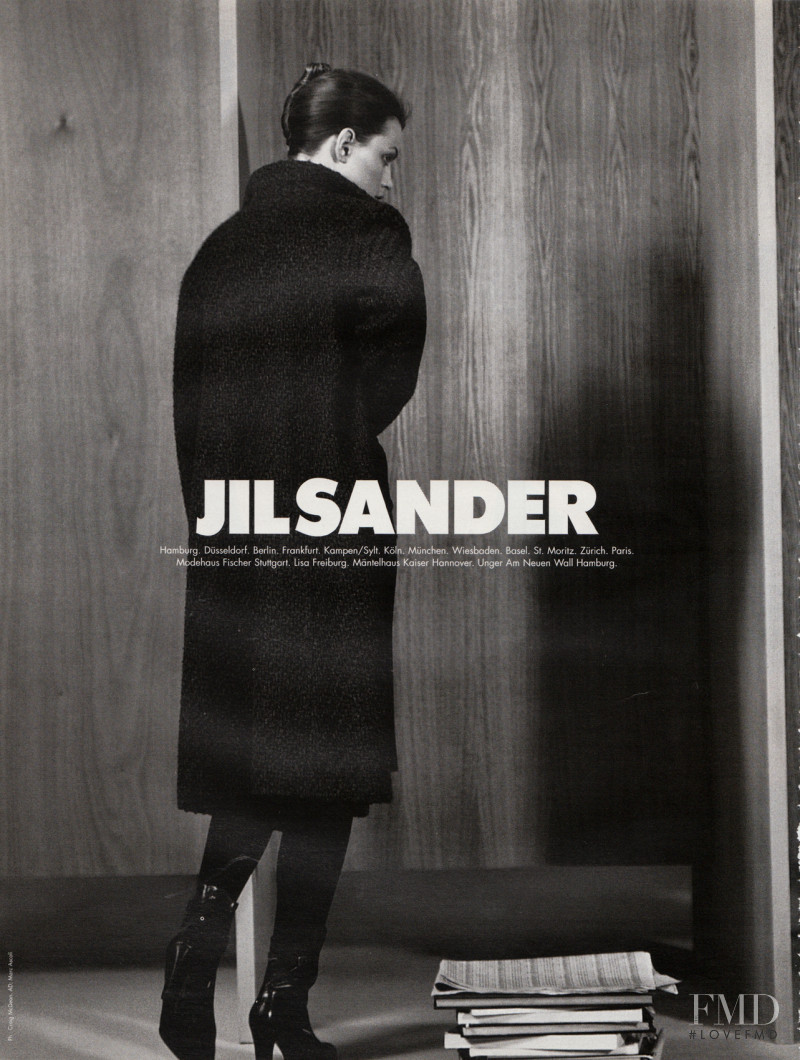 Guinevere van Seenus featured in  the Jil Sander advertisement for Spring/Summer 1996