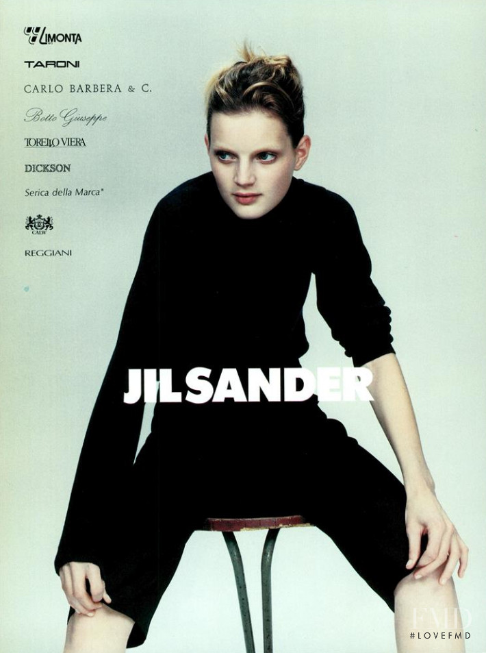 Guinevere van Seenus featured in  the Jil Sander advertisement for Spring/Summer 1996
