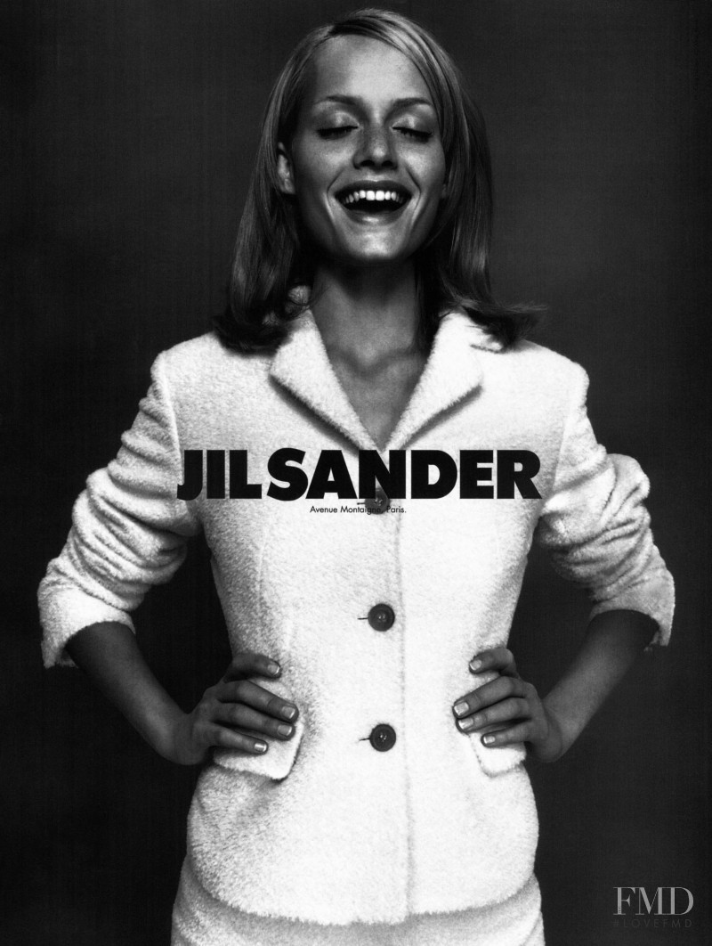 Amber Valletta featured in  the Jil Sander advertisement for Autumn/Winter 1995