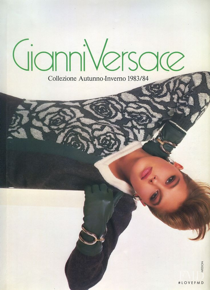 Renee Simonsen featured in  the Versace advertisement for Autumn/Winter 1983