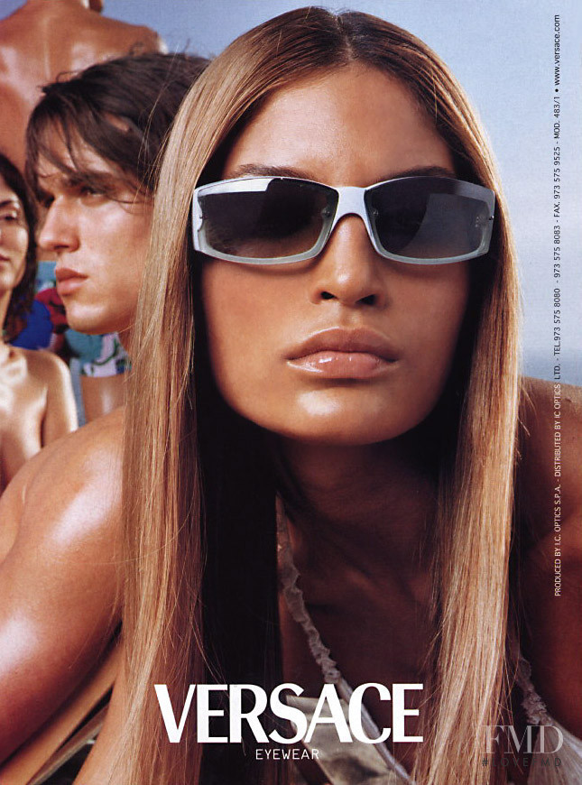 Sharon Ganish featured in  the Versace advertisement for Spring/Summer 2002