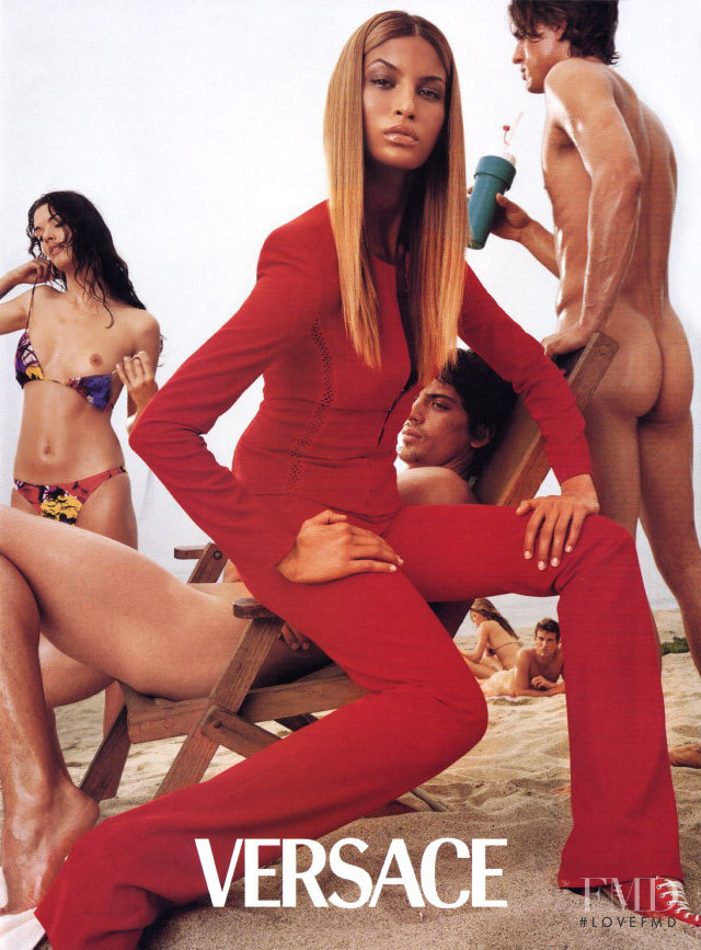 Ana Cristina Oliveira featured in  the Versace advertisement for Spring/Summer 2002