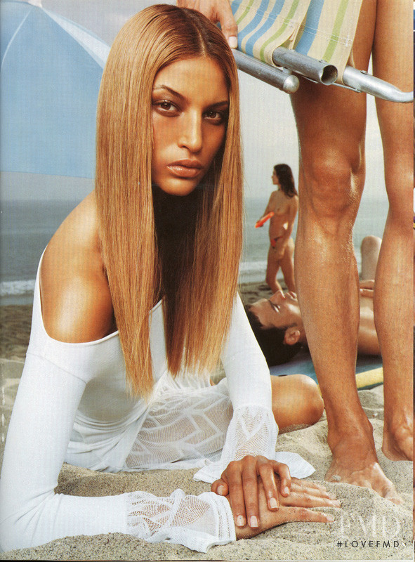 Sharon Ganish featured in  the Versace advertisement for Spring/Summer 2002