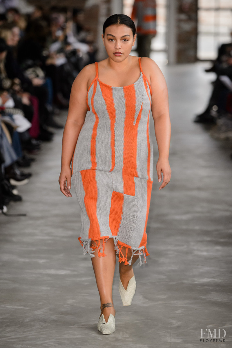 Paloma Elsesser featured in  the Eckhaus Latta fashion show for Autumn/Winter 2018