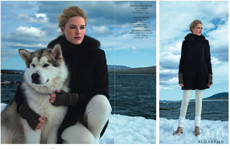 Linnea Regnander featured in  the Eric Bompard lookbook for Autumn/Winter 2012