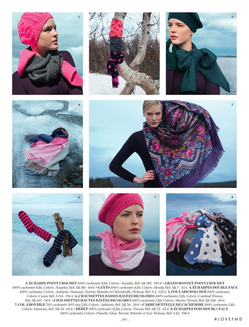 Linnea Regnander featured in  the Eric Bompard lookbook for Autumn/Winter 2012