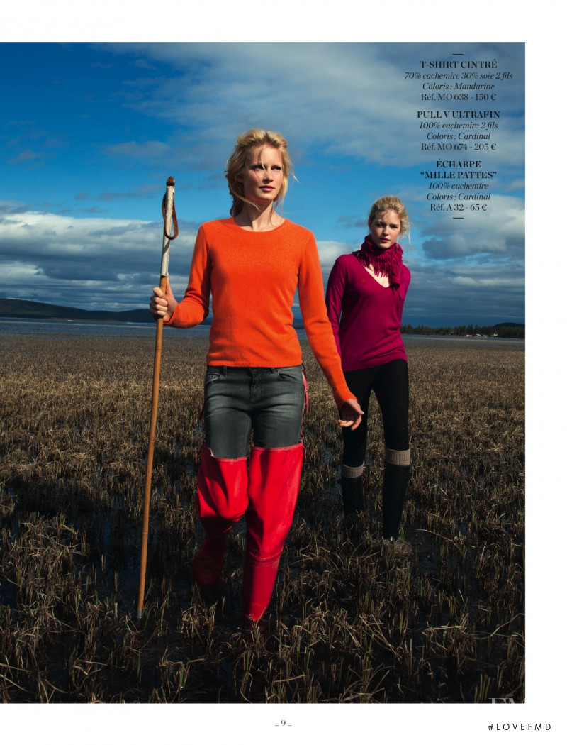 Linnea Regnander featured in  the Eric Bompard lookbook for Autumn/Winter 2012