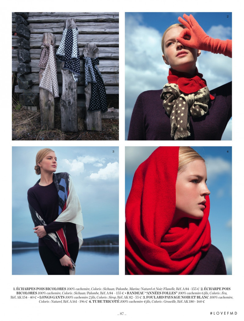 Linnea Regnander featured in  the Eric Bompard lookbook for Autumn/Winter 2012