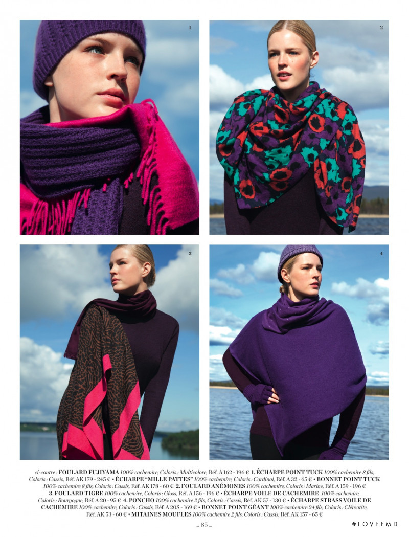 Linnea Regnander featured in  the Eric Bompard lookbook for Autumn/Winter 2012