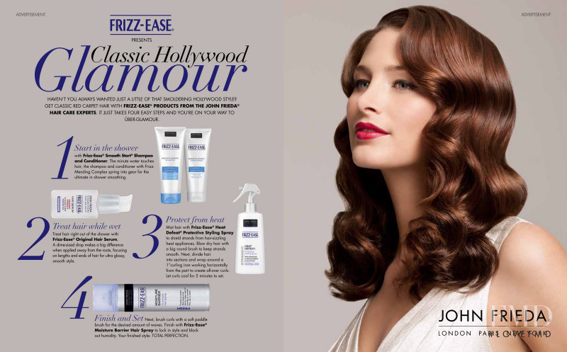 Leigh Yeager featured in  the John Frieda advertisement for Spring/Summer 2011