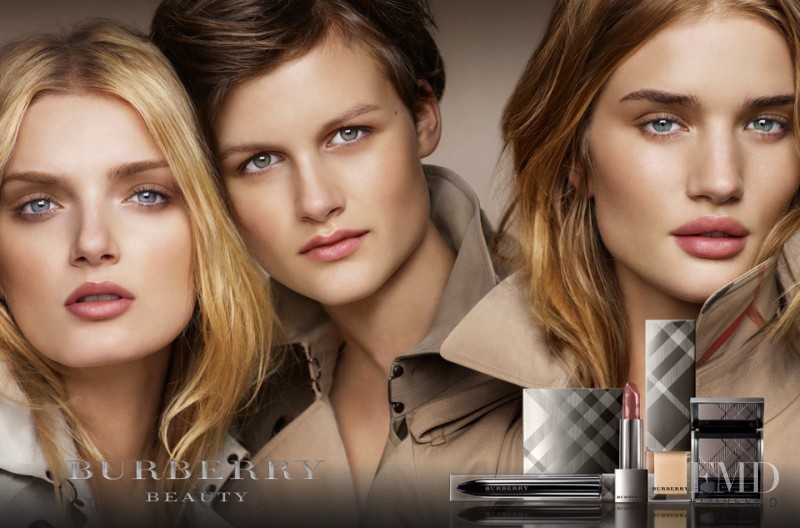 Lily Donaldson featured in  the Burberry Beauty advertisement for Autumn/Winter 2010