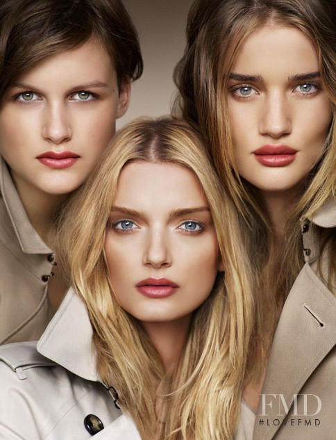 Lily Donaldson featured in  the Burberry Beauty advertisement for Autumn/Winter 2010