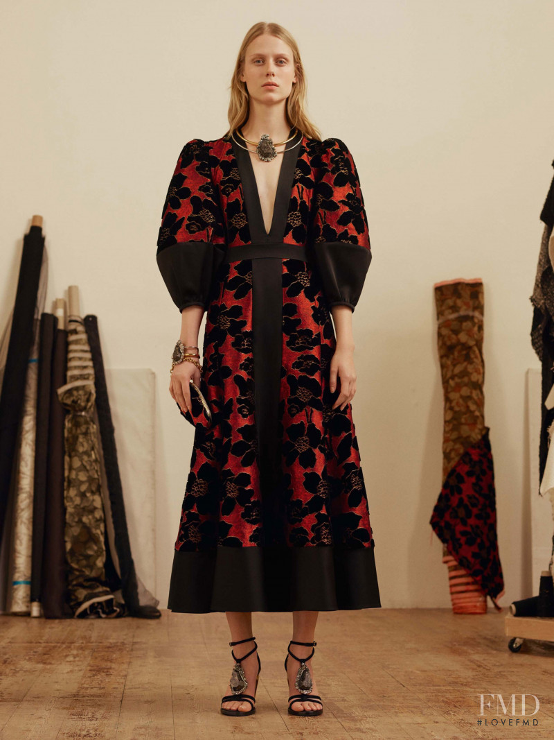 Sofie Hemmet featured in  the Alexander McQueen lookbook for Pre-Fall 2017