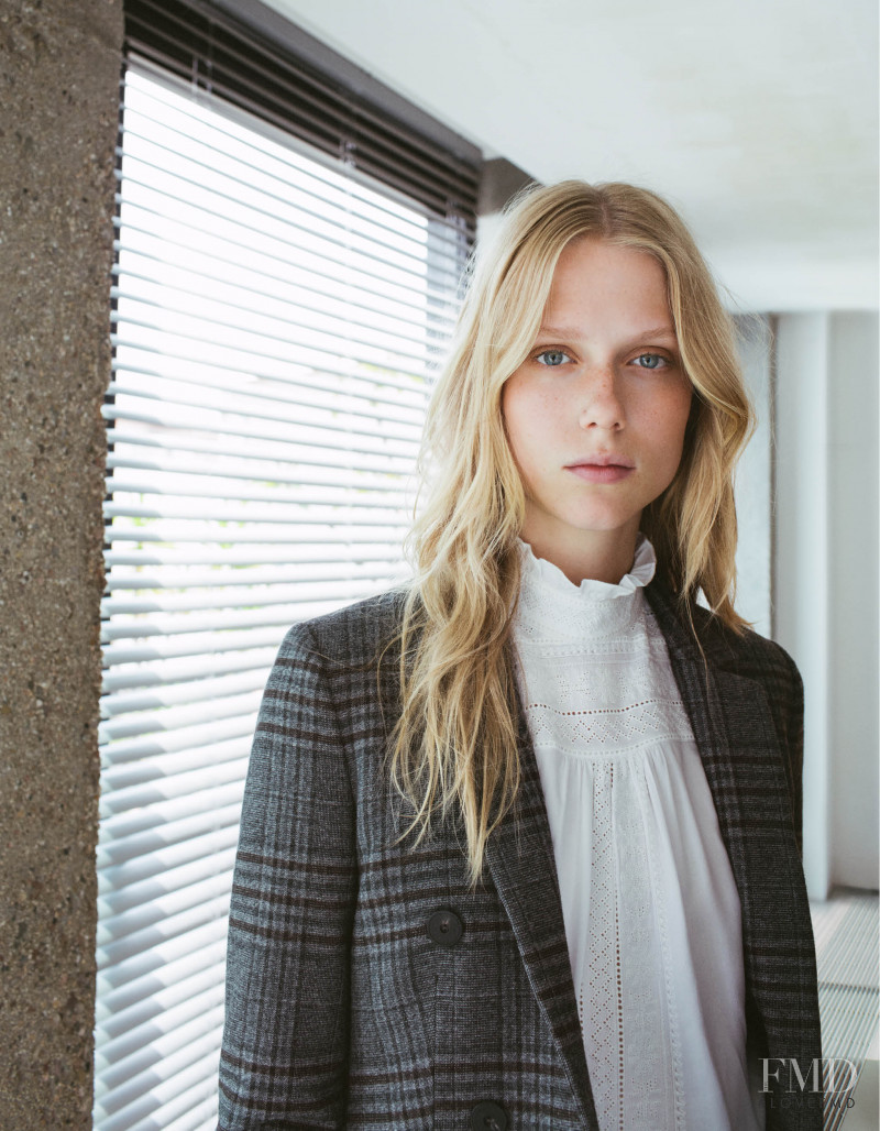 Sofie Hemmet featured in  the Mango Iconics lookbook for Fall 2016