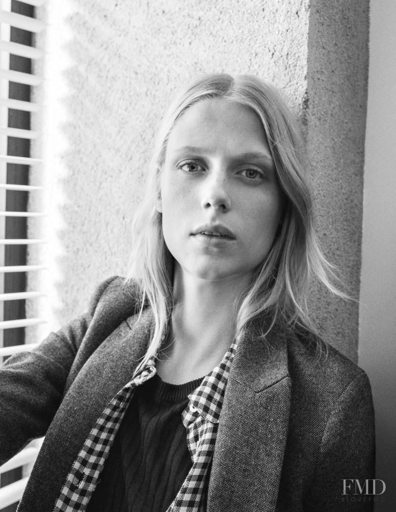 Sofie Hemmet featured in  the Mango Iconics lookbook for Fall 2016