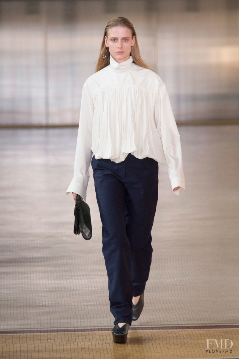 Sofie Hemmet featured in  the Christophe Lemaire fashion show for Autumn/Winter 2017