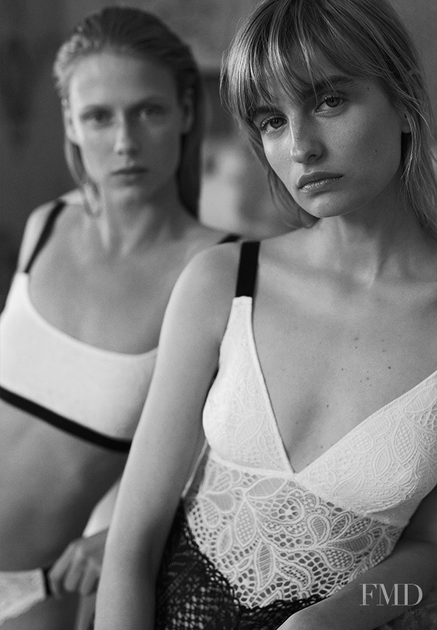 Sofie Hemmet featured in  the Oysho Classic Lingerie lookbook for Autumn/Winter 2017
