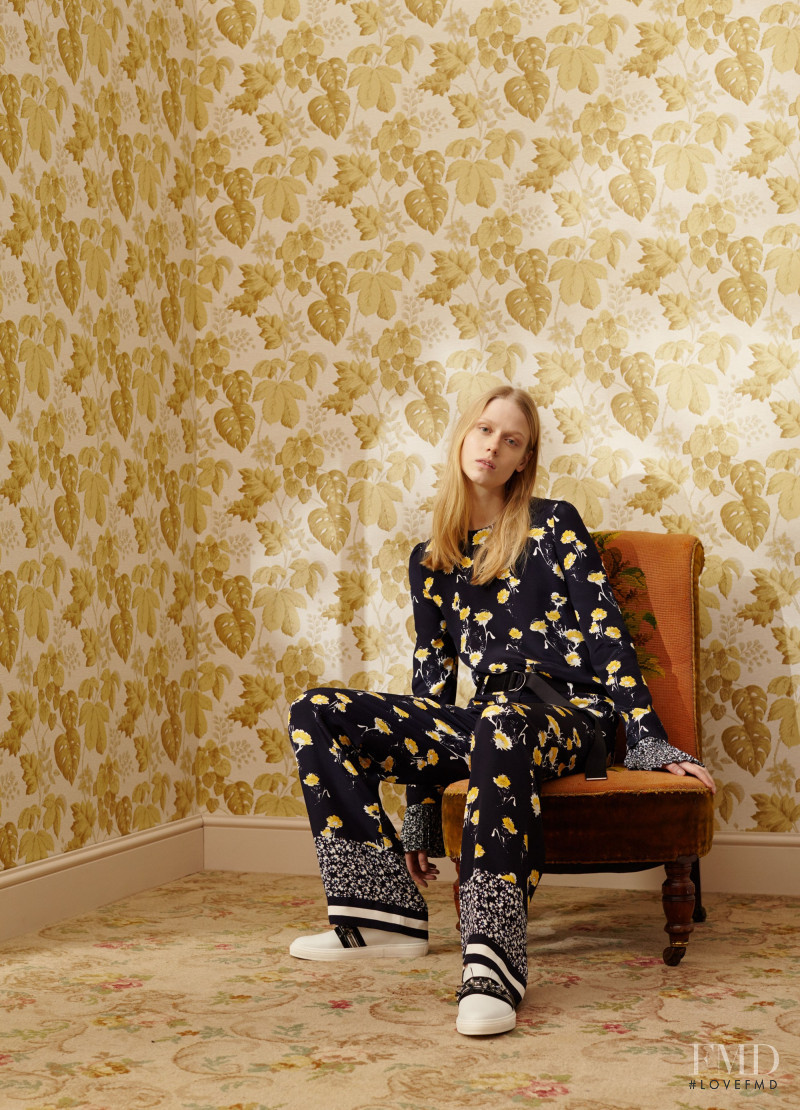 Sofie Hemmet featured in  the Mother of Pearl lookbook for Pre-Fall 2016