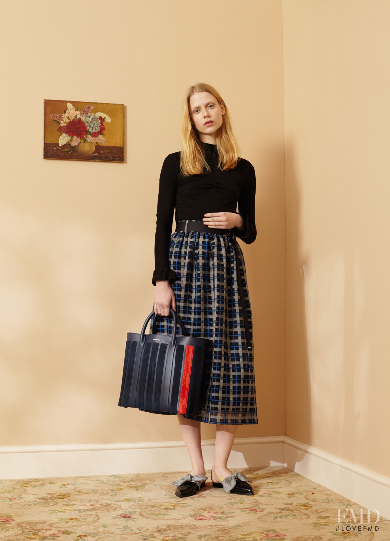 Sofie Hemmet featured in  the Mother of Pearl lookbook for Pre-Fall 2016