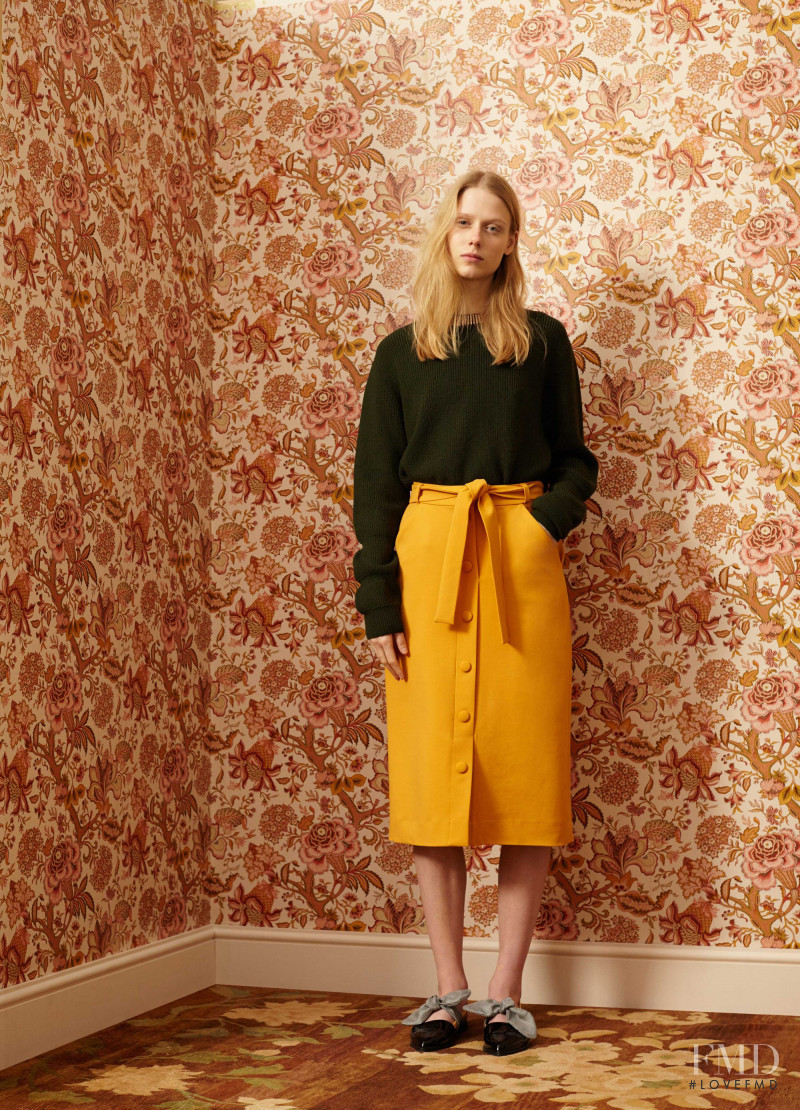 Sofie Hemmet featured in  the Mother of Pearl lookbook for Pre-Fall 2016