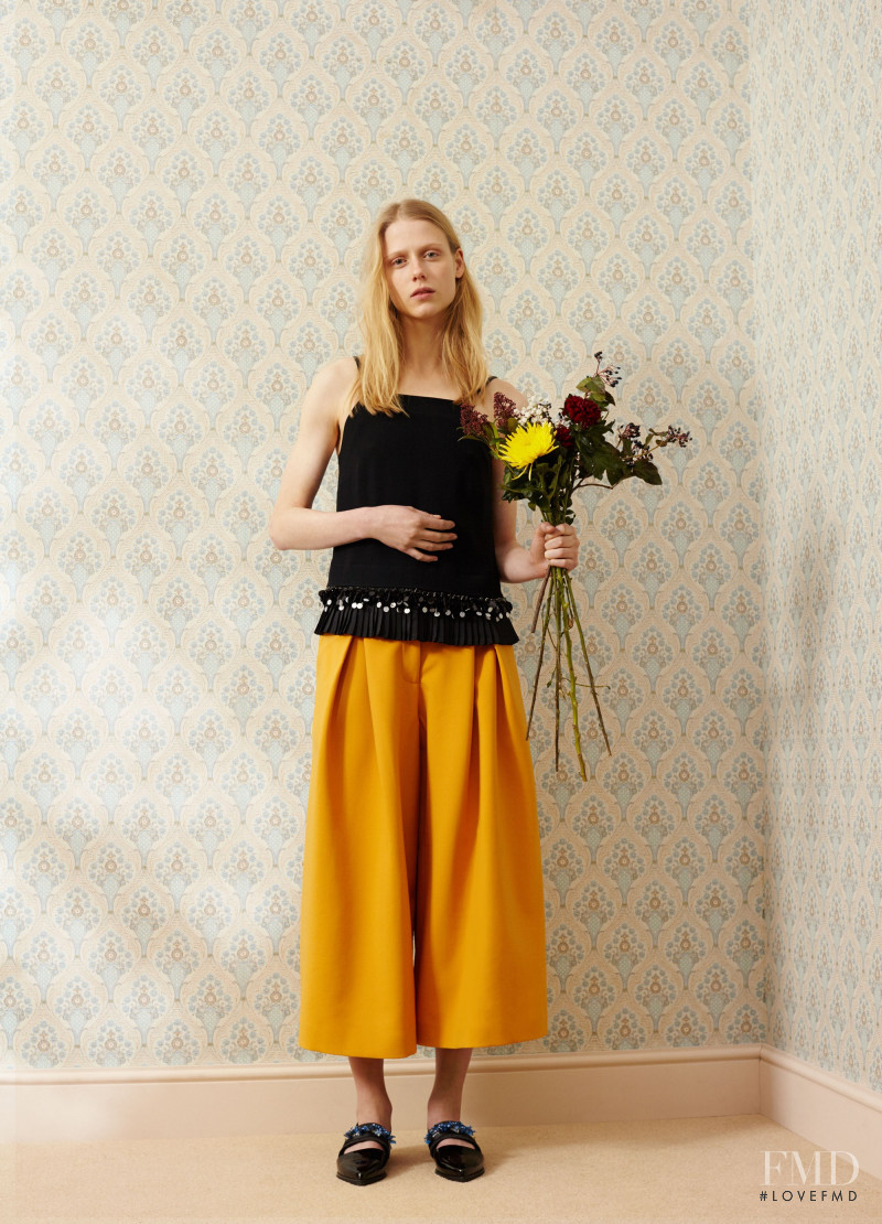 Sofie Hemmet featured in  the Mother of Pearl lookbook for Pre-Fall 2016