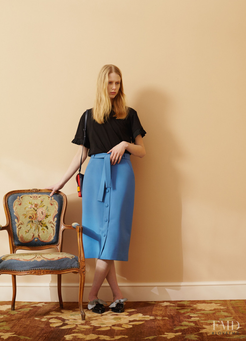 Sofie Hemmet featured in  the Mother of Pearl lookbook for Pre-Fall 2016