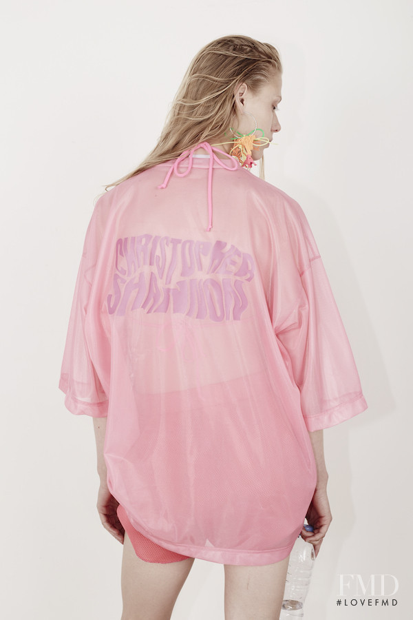 Sofie Hemmet featured in  the Christopher Shannon lookbook for Resort 2016