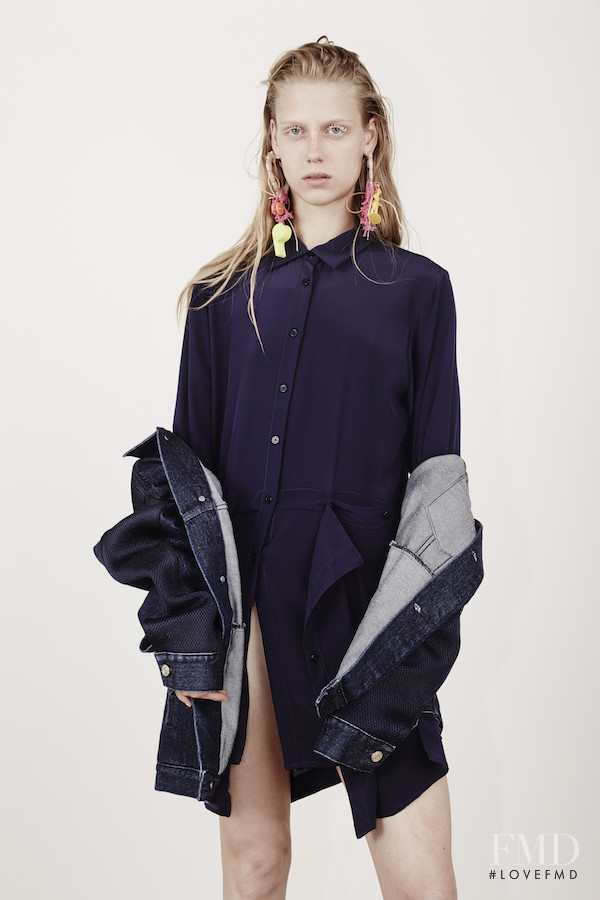 Sofie Hemmet featured in  the Christopher Shannon lookbook for Resort 2016