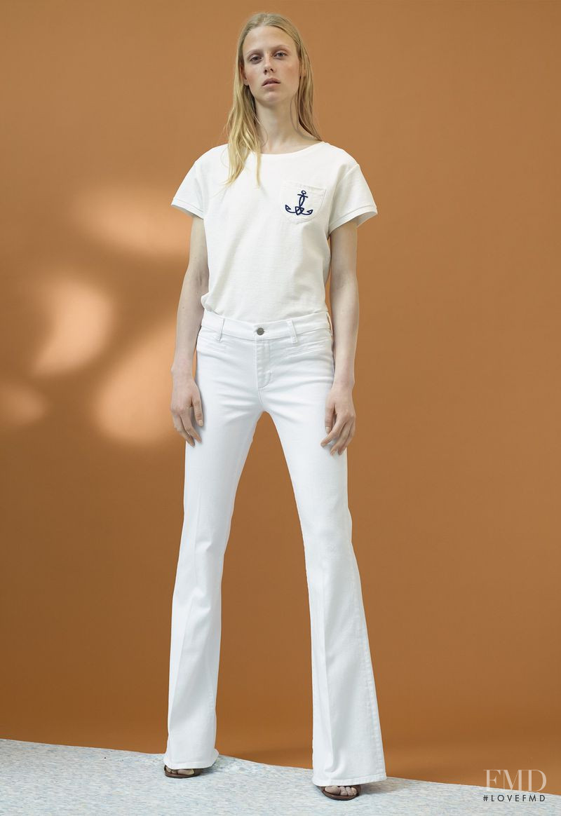 Sofie Hemmet featured in  the MiH Jeans lookbook for Pre-Spring 2015