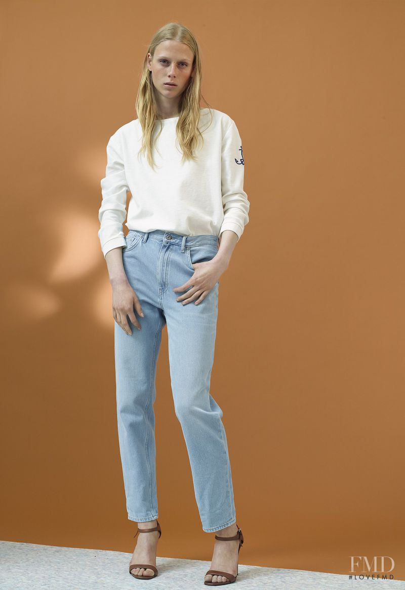 Sofie Hemmet featured in  the MiH Jeans lookbook for Pre-Spring 2015