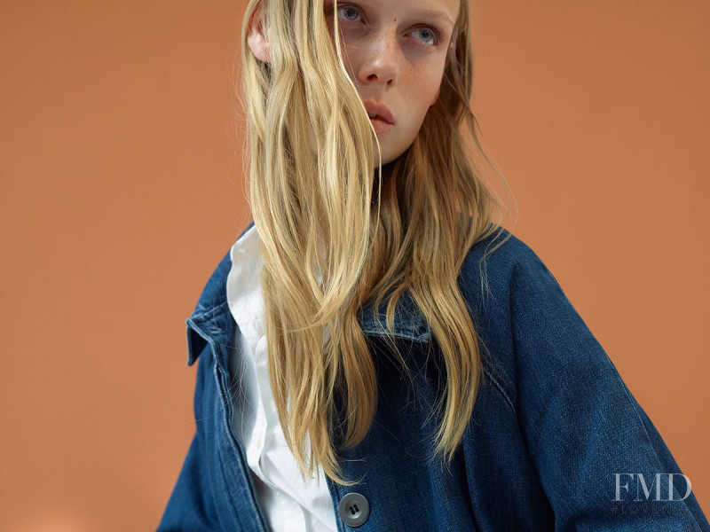 Sofie Hemmet featured in  the MiH Jeans lookbook for Pre-Spring 2015