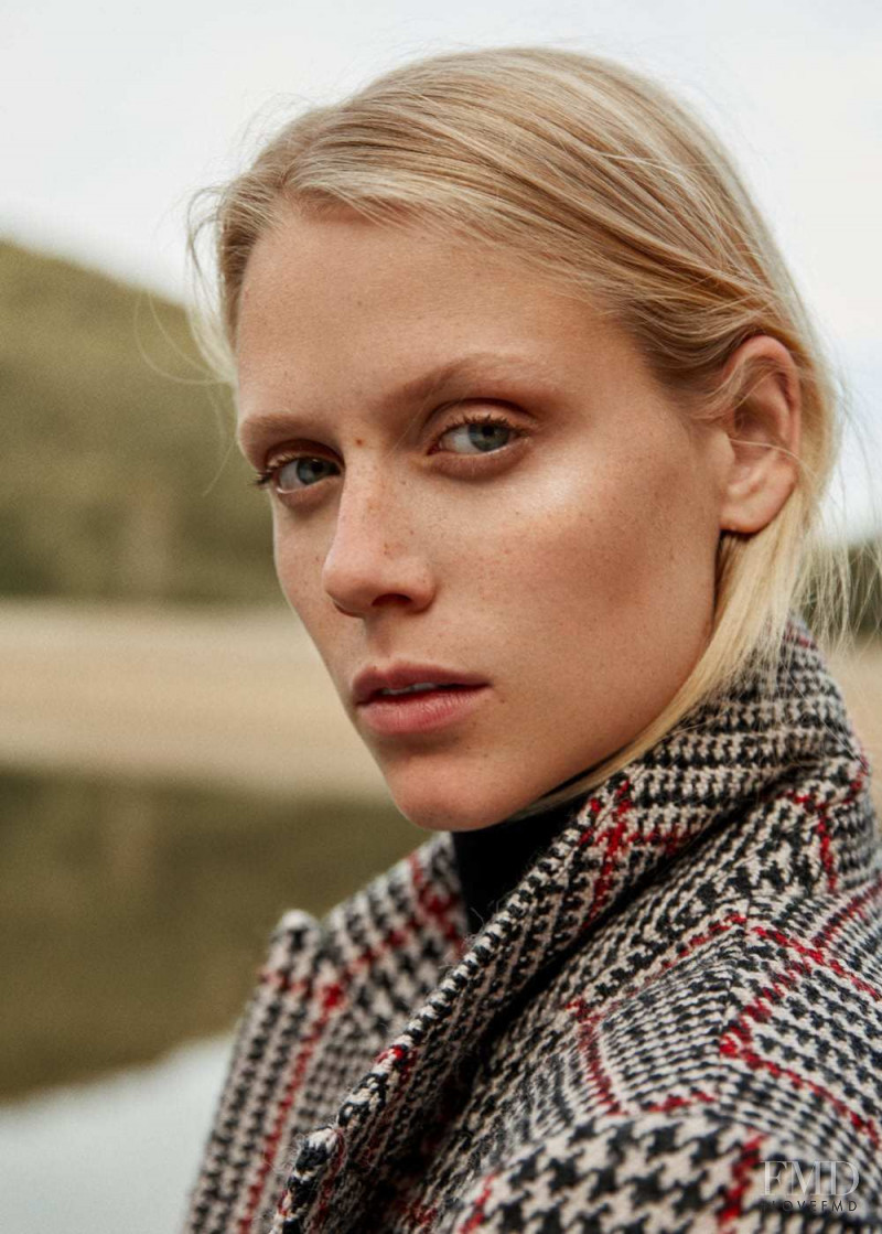 Sofie Hemmet featured in  the Mango advertisement for Autumn/Winter 2017