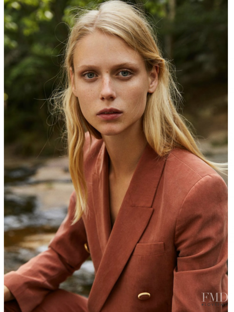 Sofie Hemmet featured in  the Mango advertisement for Autumn/Winter 2017