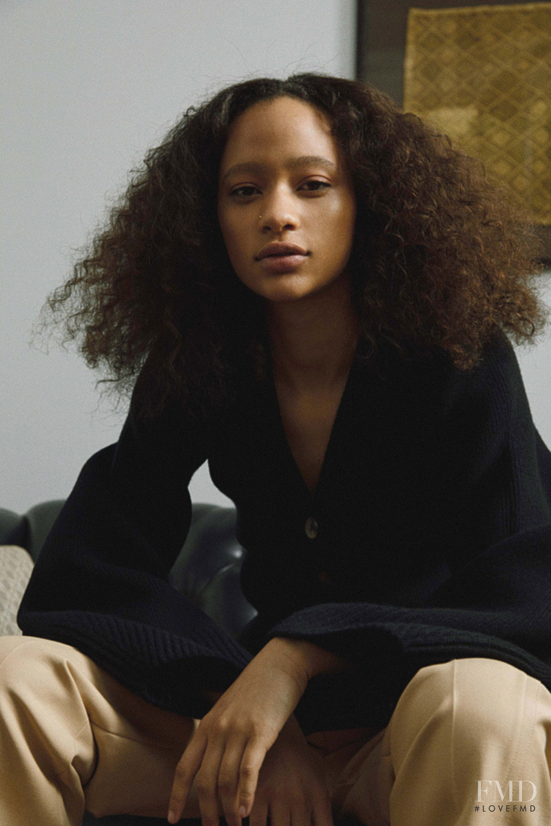 Selena Forrest featured in  the Khaite lookbook for Autumn/Winter 2018