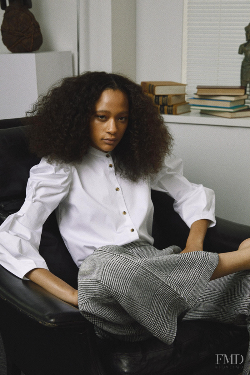 Selena Forrest featured in  the Khaite lookbook for Autumn/Winter 2018