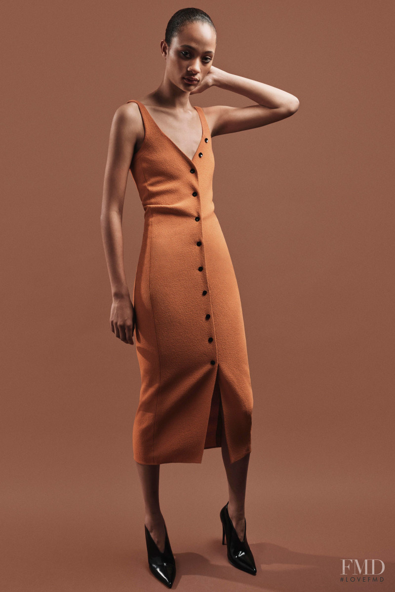 Selena Forrest featured in  the Narciso Rodriguez lookbook for Pre-Fall 2018