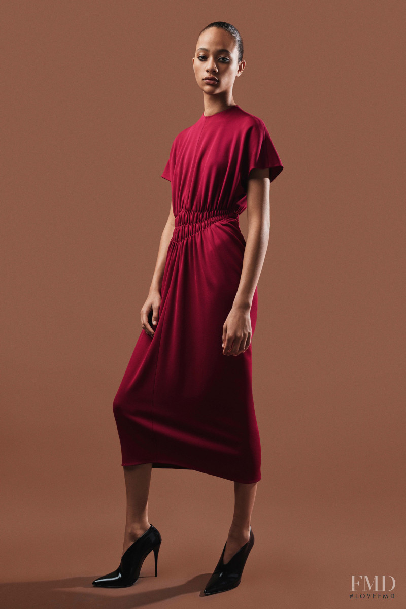 Selena Forrest featured in  the Narciso Rodriguez lookbook for Pre-Fall 2018