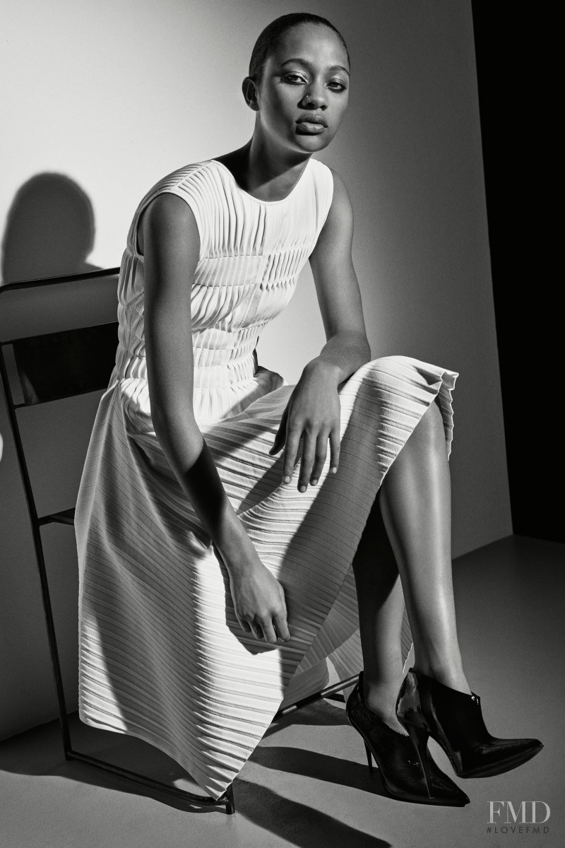 Selena Forrest featured in  the Narciso Rodriguez lookbook for Pre-Fall 2018